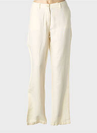 Pantalon chino fermeture zippée sous rabat boutonné taille normale jaune LCDN femme