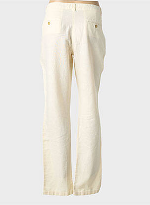Pantalon chino fermeture zippée sous rabat boutonné taille normale jaune LCDN femme