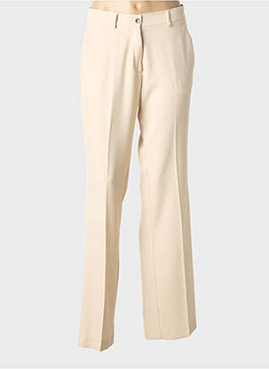 Pantalon droit taille à pinces taille normale beige LCDN femme