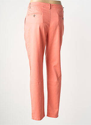 Pantalon chino tissage popeline taille normale orange LCDN femme