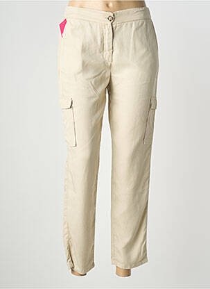 Pantalon cargo slim taille normale beige LCDN femme