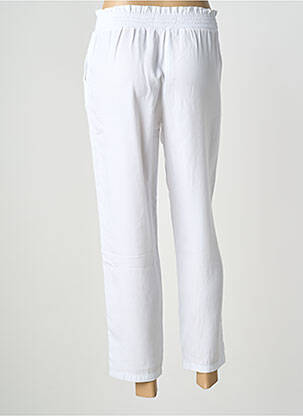 Pantalon 7/8 tissage popeline taille normale blanc LCDN femme
