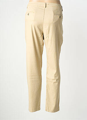 Pantalon chino tissage popeline taille normale beige LDCN femme
