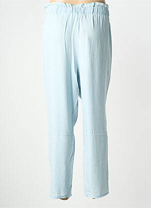 Pantalon droit tissage popeline taille normale bleu LCDN femme