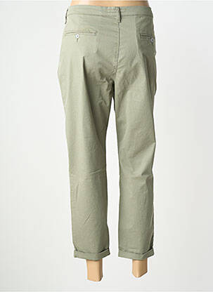 Pantalon chino tissage popeline taille normale vert LCDN femme