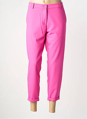 Pantalon chino fermeture zippée sous rabat boutonné taille normale rose IMPERIAL femme