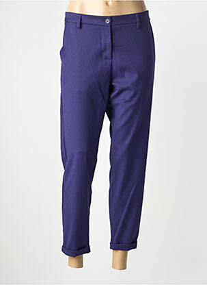 Pantalon chino taille à pinces taille normale violet IMPERIAL femme
