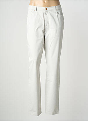 Pantalon slim tissage popeline taille normale gris LCDN femme