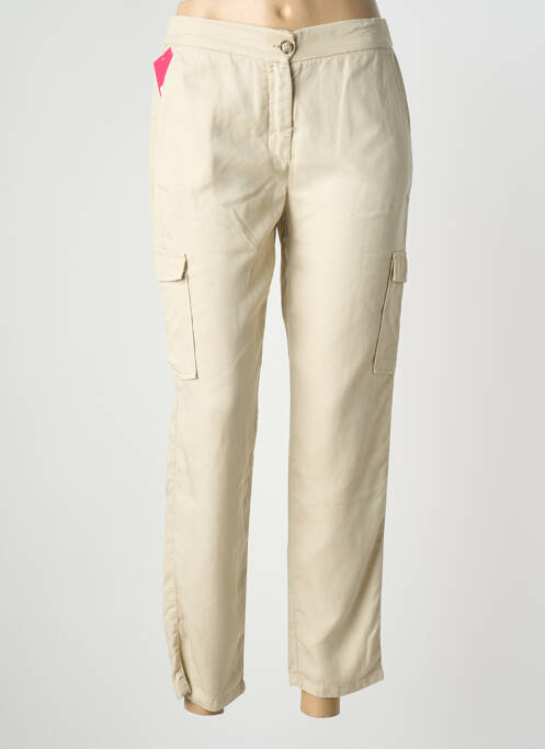Pantalon cargo taille élastique taille normale beige LCDN femme