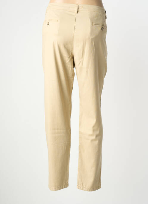 Pantalon chino tissage popeline taille normale beige LDCN femme