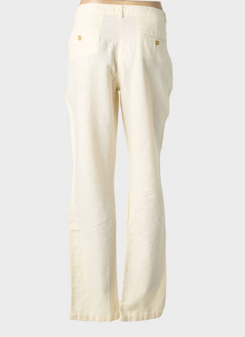 Pantalon chino fermeture zippée sous rabat boutonné taille normale jaune LCDN femme