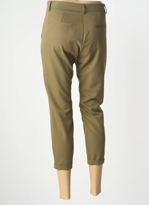 Pantalon chino fermeture zippée sous rabat boutonné taille normale vert IMPERIAL femme