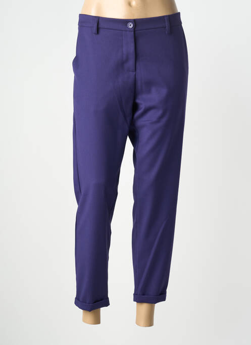 Pantalon chino taille à pinces taille normale violet IMPERIAL femme