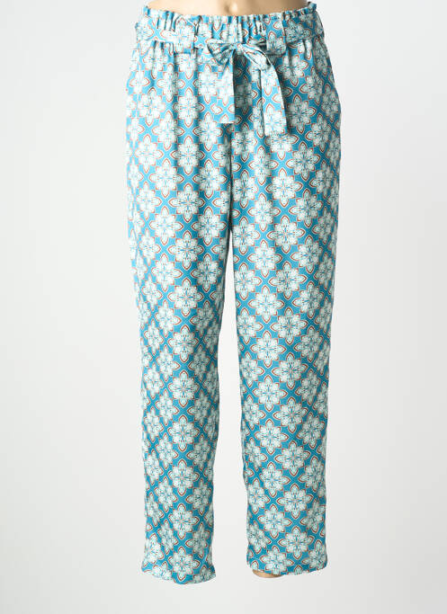 Pantalon droit taille haute taille haute bleu LCDN femme