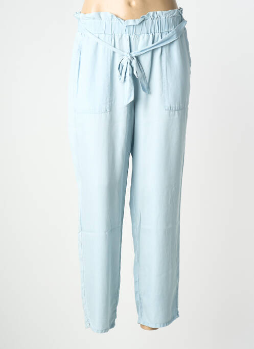 Pantalon droit tissage popeline taille normale bleu LCDN femme