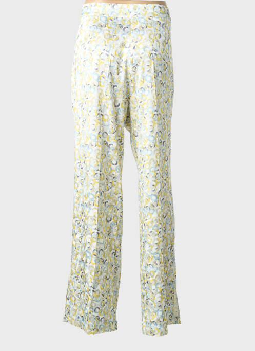 Pantalon large fermeture zippée sous rabat boutonné jaune LCDN femme