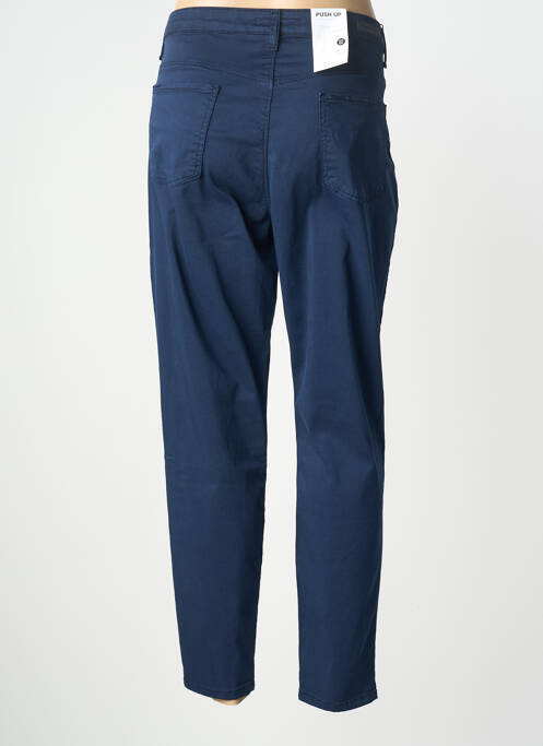 Pantalon slim tissage popeline taille normale bleu LCDN femme