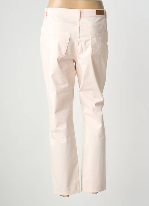 Pantalon slim tissage popeline taille normale rose LCDN femme