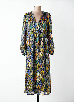 Robe longue manches longues manches longues vert MOLLY BRACKEN femme