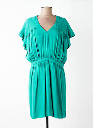 Robe courte manches courtes manches courtes vert LE TEMPS DES CERISES femme
