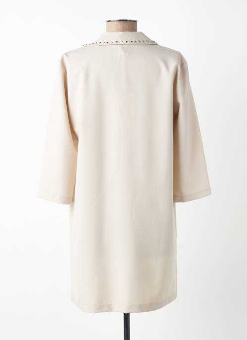 Robe courte manches 3/4 manches 3/4 beige IMPERIAL femme