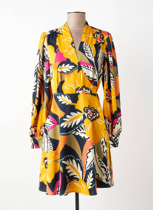 Robe courte manches longues manches longues jaune MOLLY BRACKEN femme