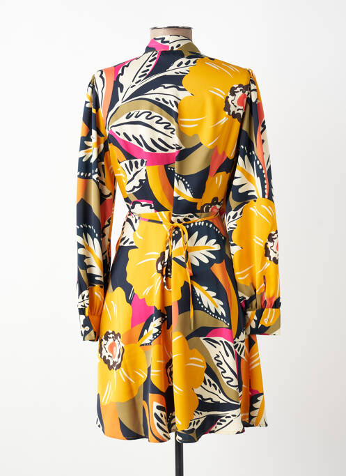 Robe courte manches longues manches longues jaune MOLLY BRACKEN femme