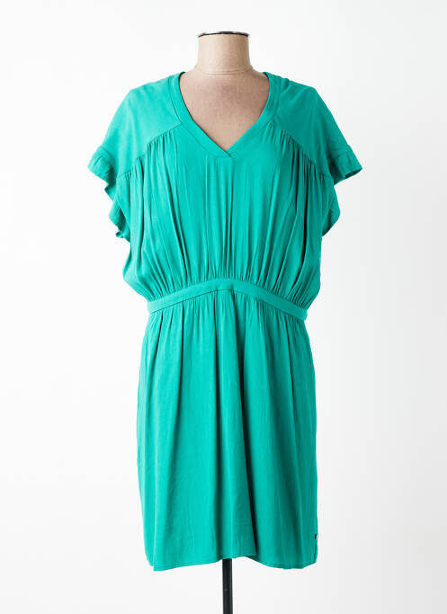 Robe courte manches courtes manches courtes vert LE TEMPS DES CERISES femme