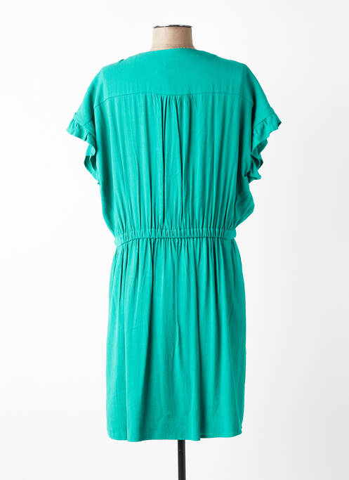 Robe courte manches courtes manches courtes vert LE TEMPS DES CERISES femme