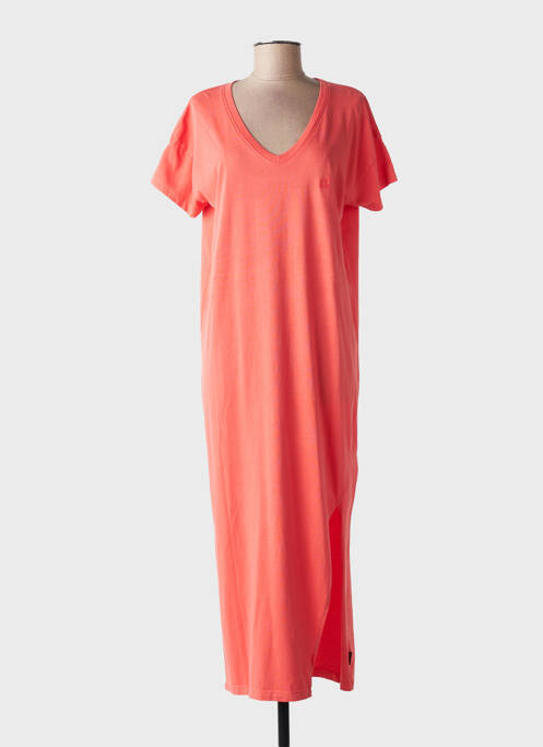 Robe longue manches courtes manches courtes rose LE TEMPS DES CERISES femme