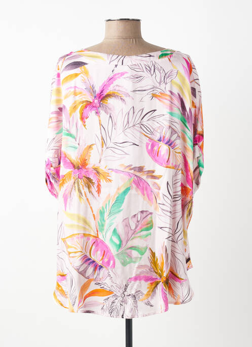 Top imprimé fantaisie manches longues rose IMPERIAL femme