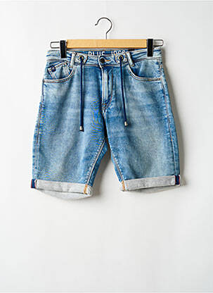 Short fermeture zippée sous rabat boutonné taille normale bleu LE TEMPS DES CERISES homme