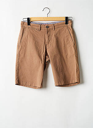 Bermuda tissage popeline taille normale marron CAMBRIDGE homme