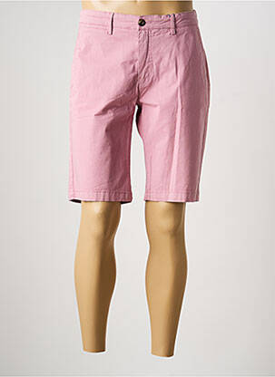 Bermuda tissage popeline taille normale rose CAMBRIDGE homme