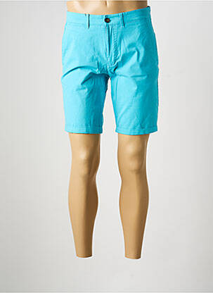Bermuda tissage popeline taille normale bleu CAMBRIDGE homme
