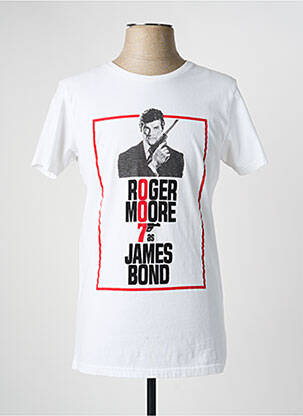T-shirt stretch manches courtes blanc HERO SEVEN homme