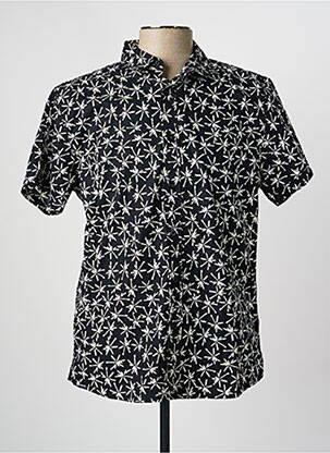 Chemise manches courtes imprimé fantaisie noir LE TEMPS DES CERISES garçon