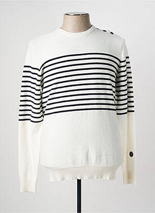 Pull stretch manches longues beige LE TEMPS DES CERISES homme