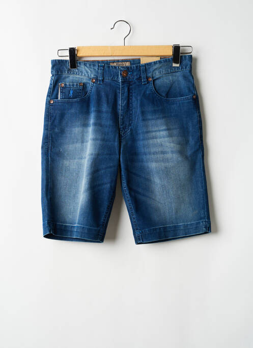 Short fermeture zippée sous rabat boutonné taille normale bleu MCLASSICS homme