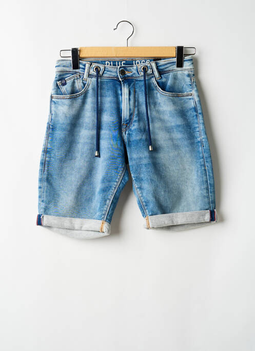 Short fermeture zippée sous rabat boutonné taille normale bleu LE TEMPS DES CERISES homme