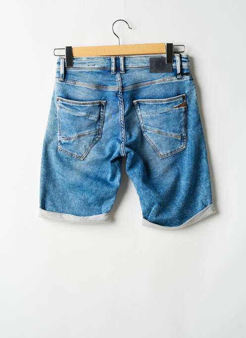 Short fermeture zippée sous rabat boutonné taille normale bleu LE TEMPS DES CERISES homme