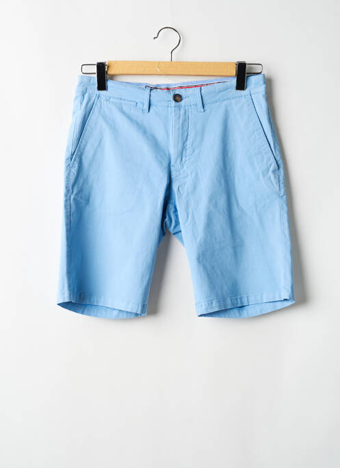 Bermuda tissage popeline taille normale bleu CAMBRIDGE homme