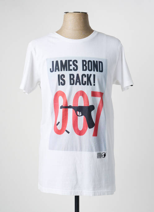T-shirt stretch manches courtes blanc HERO SEVEN homme