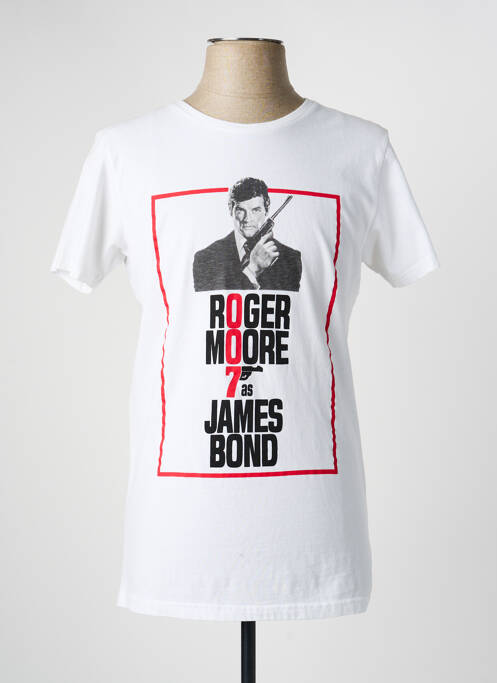 T-shirt stretch manches courtes blanc HERO SEVEN homme