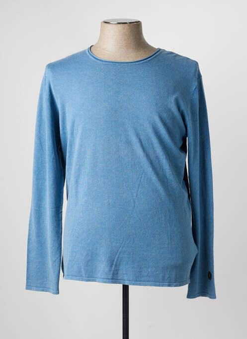 T-shirt stretch manches longues bleu LE TEMPS DES CERISES homme