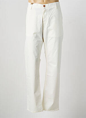 Pantalon chino tissage popeline taille normale beige MCS homme