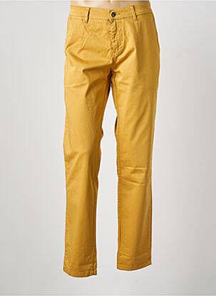 Pantalon chino tissage popeline taille normale jaune LE TEMPS DES CERISES homme
