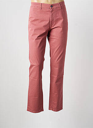 Pantalon chino tissage popeline taille normale rose LCDN homme