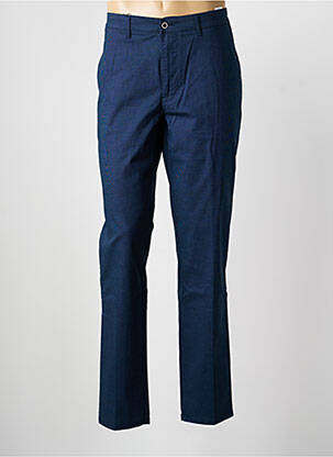 Pantalon chino tissage popeline taille normale bleu LCDN homme