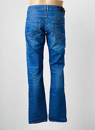 Jeans coupe droite fermeture zippée sous rabat boutonné taille normale bleu LE TEMPS DES CERISES homme
